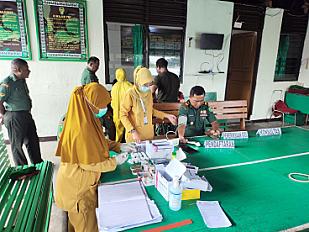 Pelayanan CKG Mobile di Koramil Sarmi Kota oleh Puskesmas Sarmi
