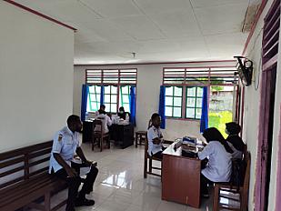 Pelayanan CKG Puskesmas Sarmi di Kantor Kelurahan Mararena, Perum Damri dan Kantor Samsat Sarmi