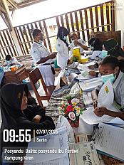 Pelaksanaan Kegiatan Integrasi Layanan Primer (ILP) dan Cek Kesehatan Gratis (CKG) di Balai Kampung Kiren oleh Puskesmas Bonggo