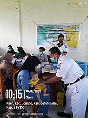 Pelaksanaan Kegiatan Integrasi Layanan Primer (ILP) dan Cek Kesehatan Gratis (CKG) di Balai Kampung Kiren oleh Puskesmas Bonggo