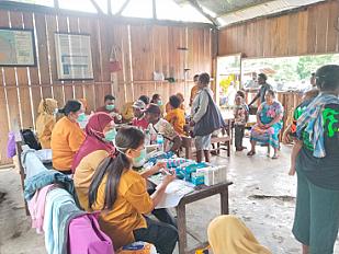 Pelayanan CKG dan Pusling Puskesmas Sarmi Hadir di Kampung Siaratesa, Distrik Sarmi Selatan