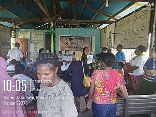 Layanan Cek Kesehatan Gratis (CKG) hadir di Kampung Tafarewar, Distrik Sarmi