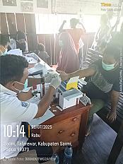 Layanan Cek Kesehatan Gratis (CKG) hadir di Kampung Tafarewar, Distrik Sarmi