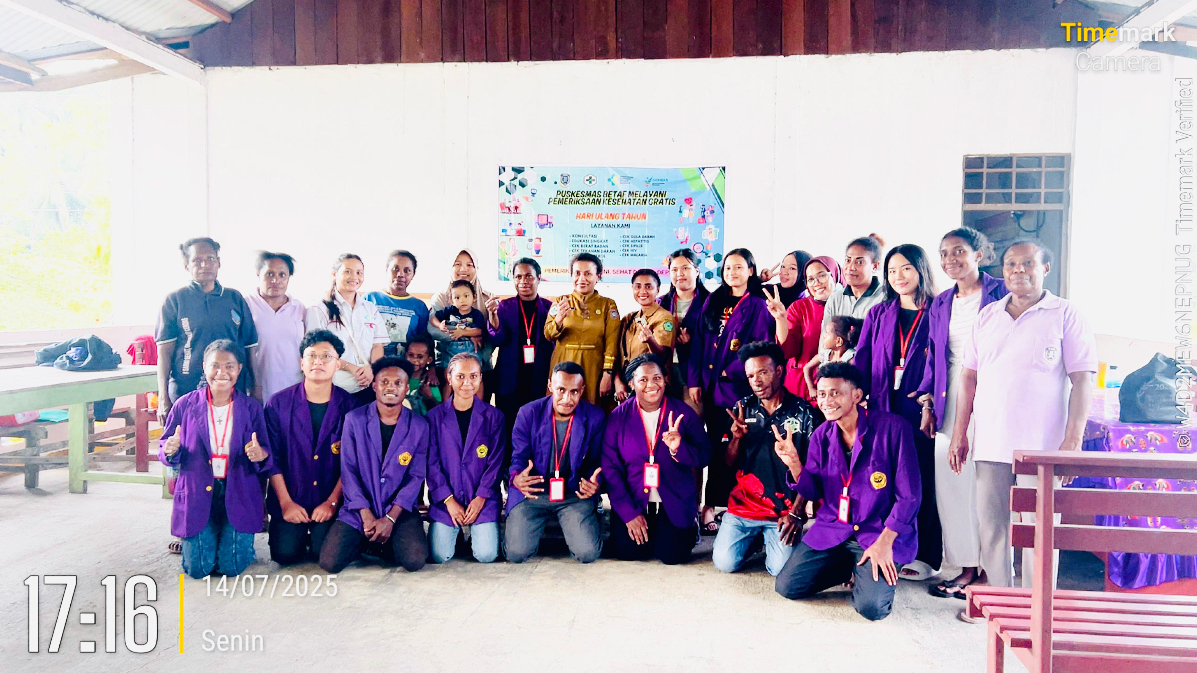 Puskesmas Betaf Gelar CKG, Pusling, dan Posyandu Rutin di Kampung Yamna/Sunum II