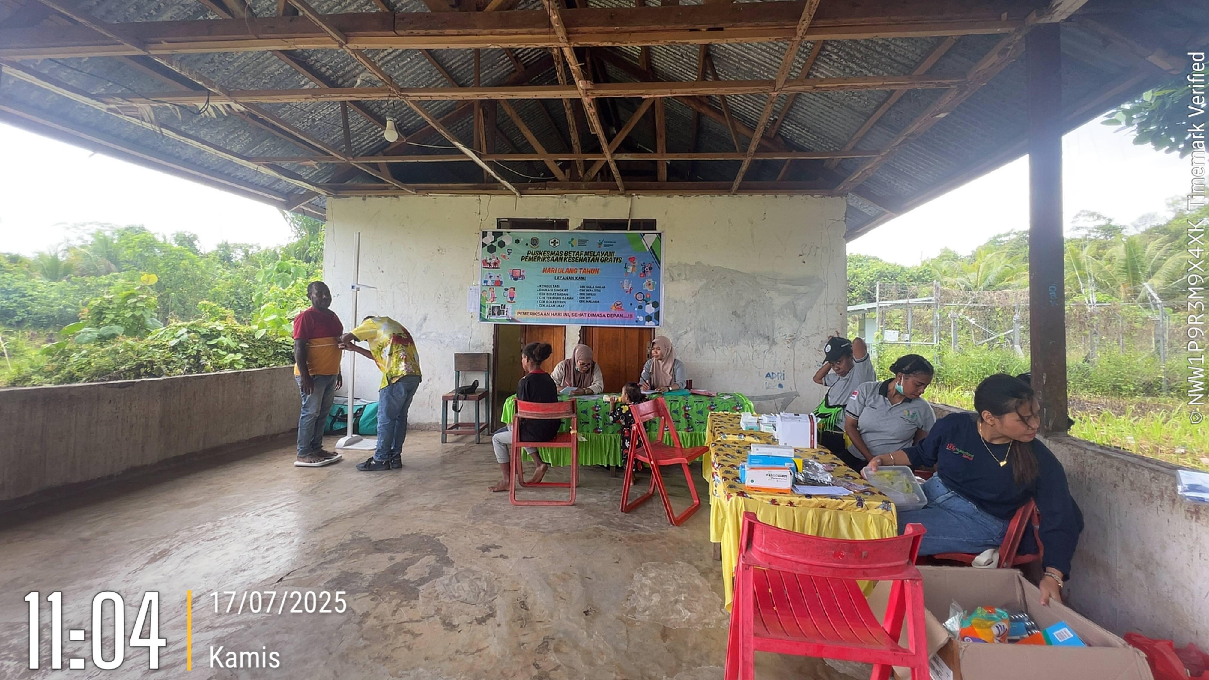 Puskesmas Betaf Gelar Cek Kesehatan Gratis di Kampung Ansudu I