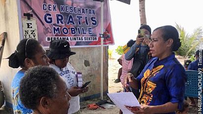 Puskesmas Sarmi Laksanakan CKG Mobile di Pulau Armo dan Pulau Liki
