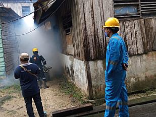 Dinas Kesehatan dan Puskesmas Sarmi Laksanakan Pengendalian Vektor Demam Berdarah di Kelurahan Sarmi Kota