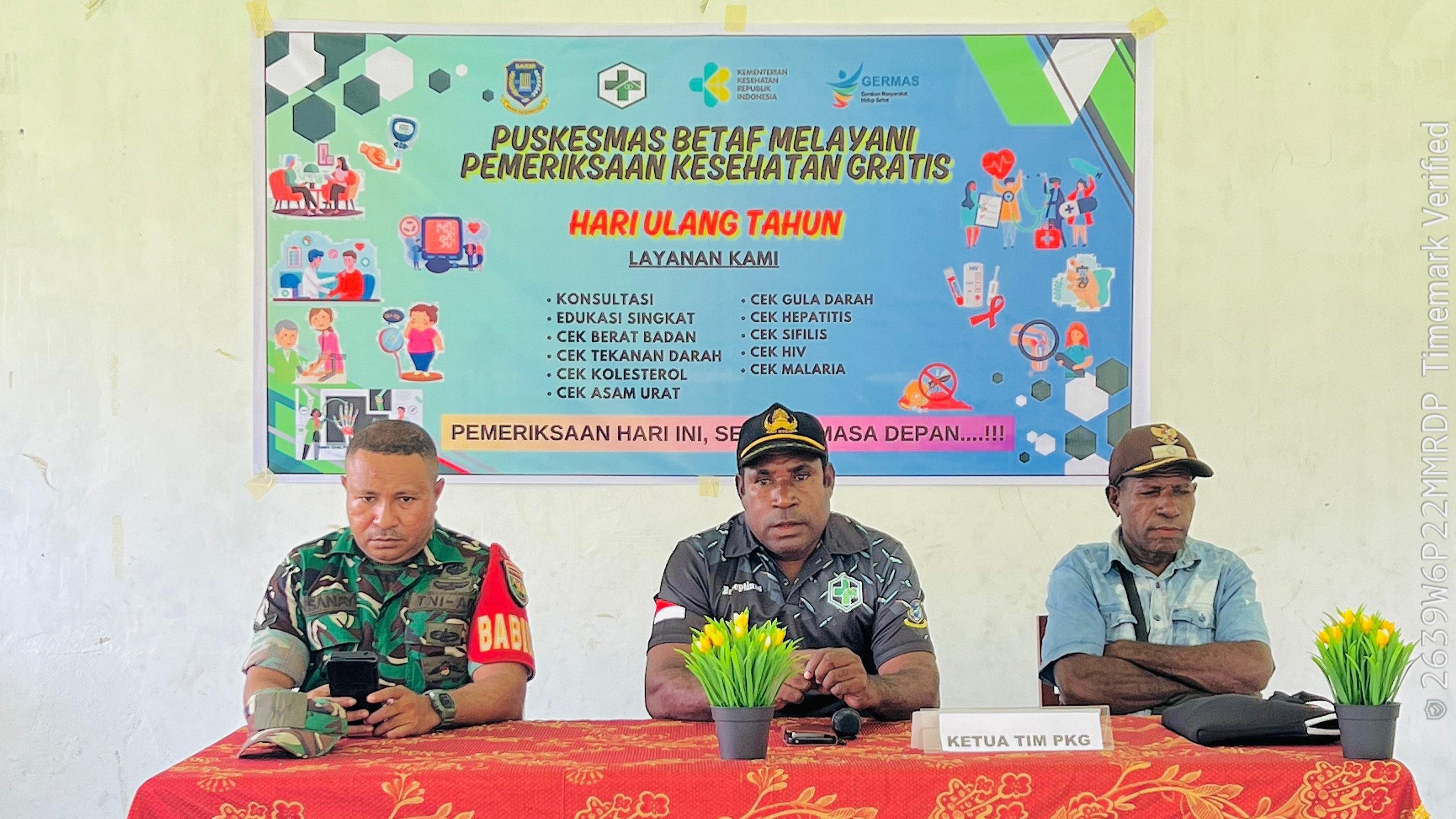 Kegiatan Skrining Pelayanan Kesehatan Gratis di Puskesmas Betaf